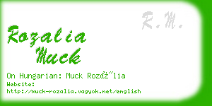 rozalia muck business card